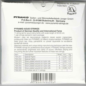 Professional Oud Strings Turkish Tuning Pyramid PSO-706 back view